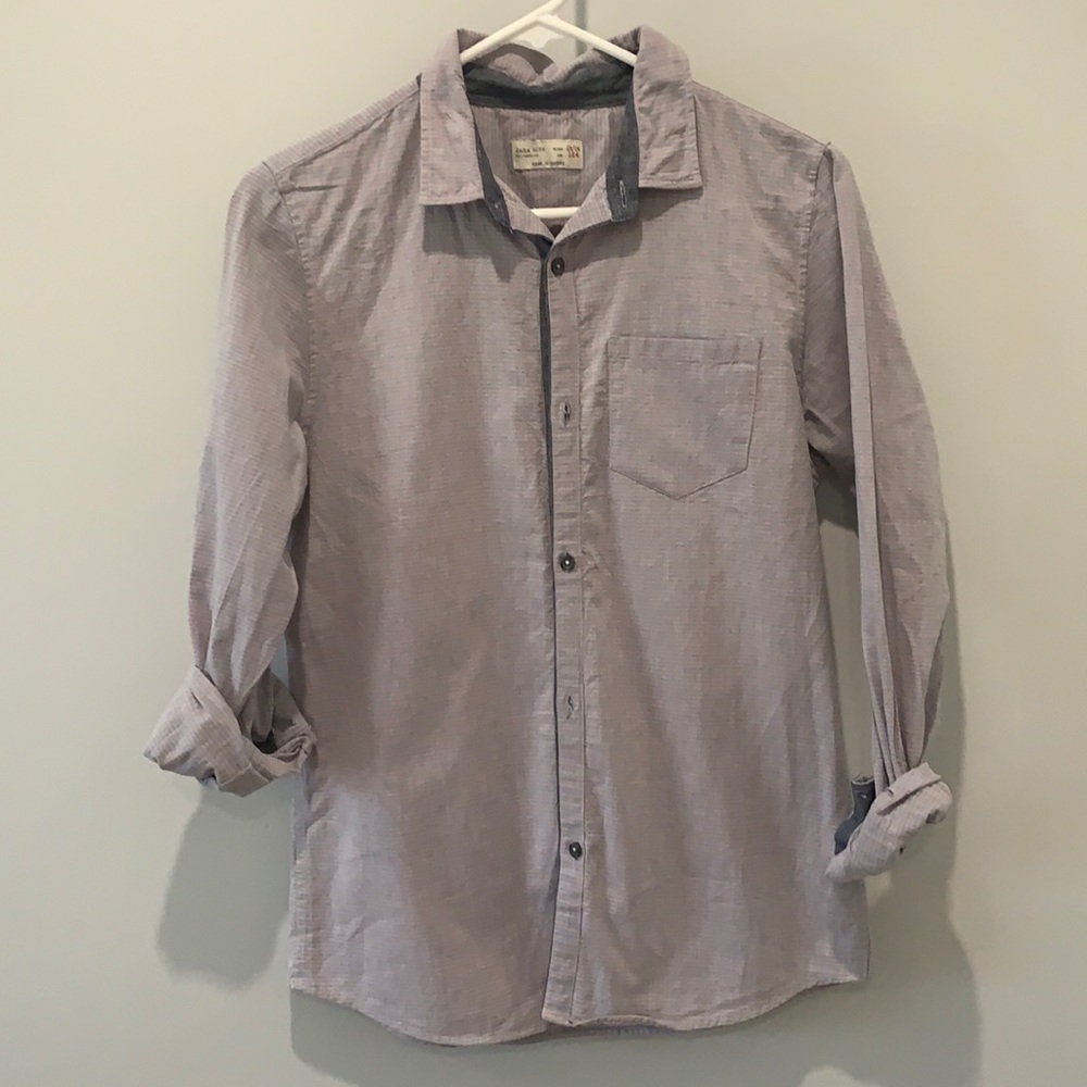 Zara Boys Size 13/14 Button Down Shirt